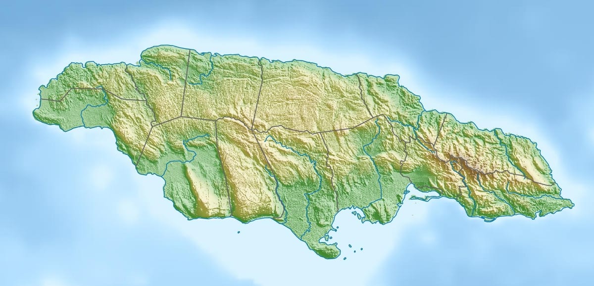 Ramani ya 3d jamaica