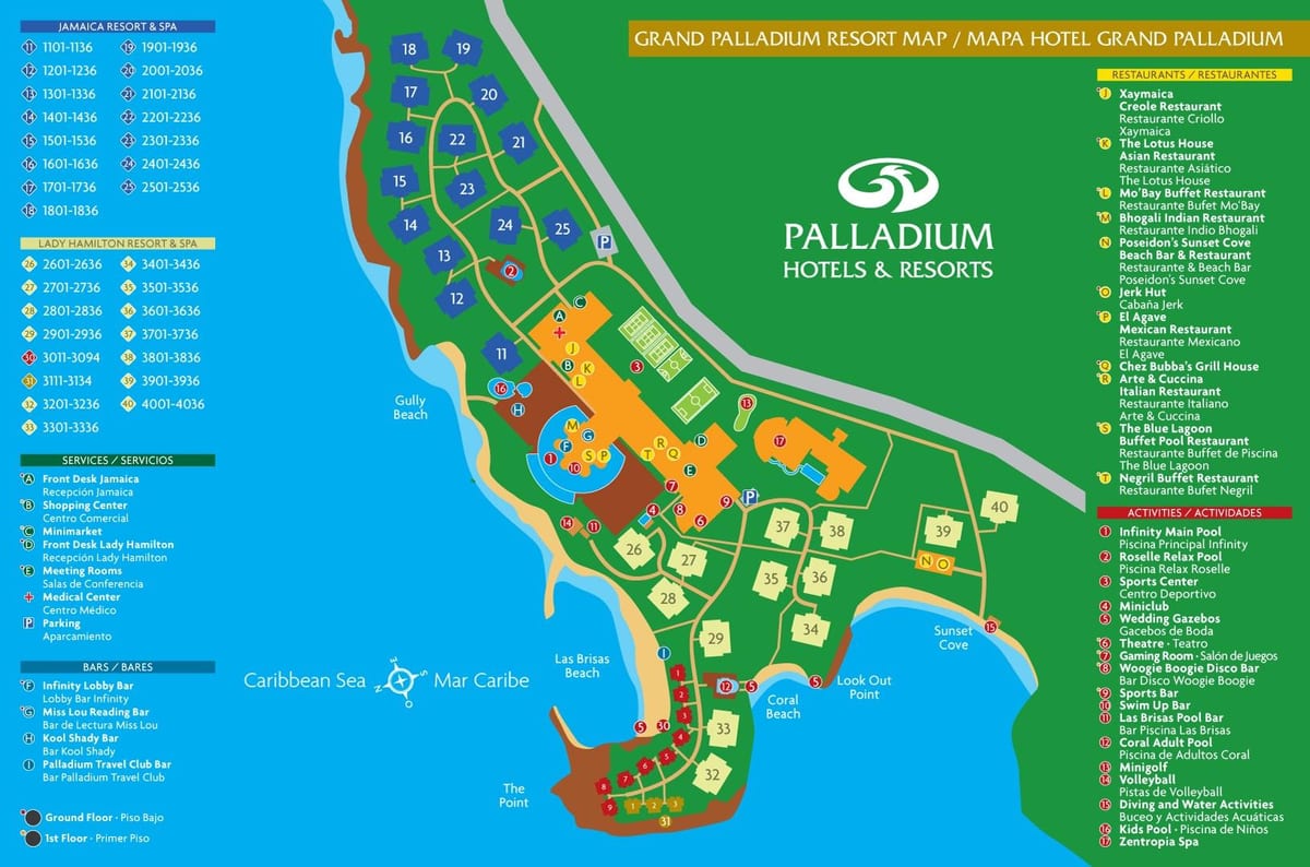 Ramani ya grand palladium jamaica mapumziko