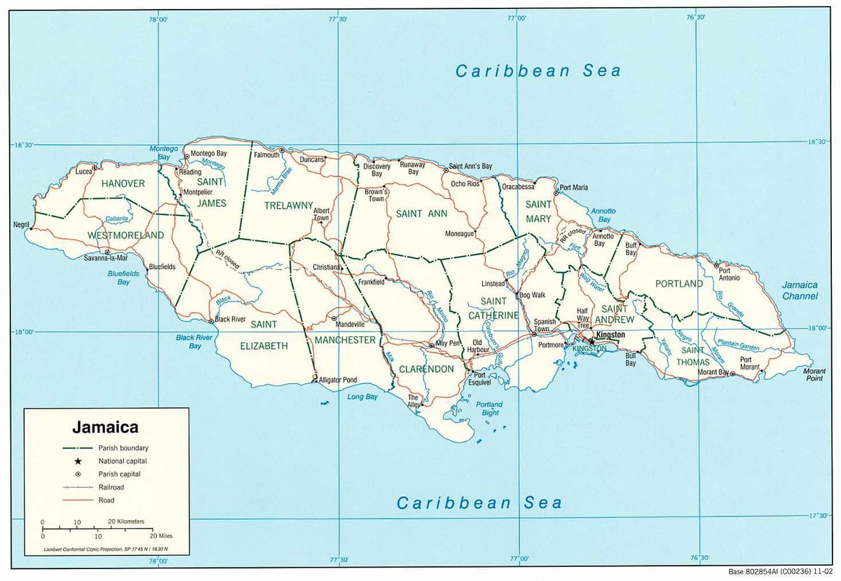 jamaica barabara 2000 ramani