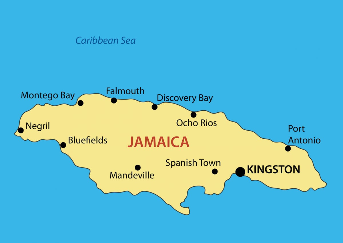 Ramani ya jamaica miji