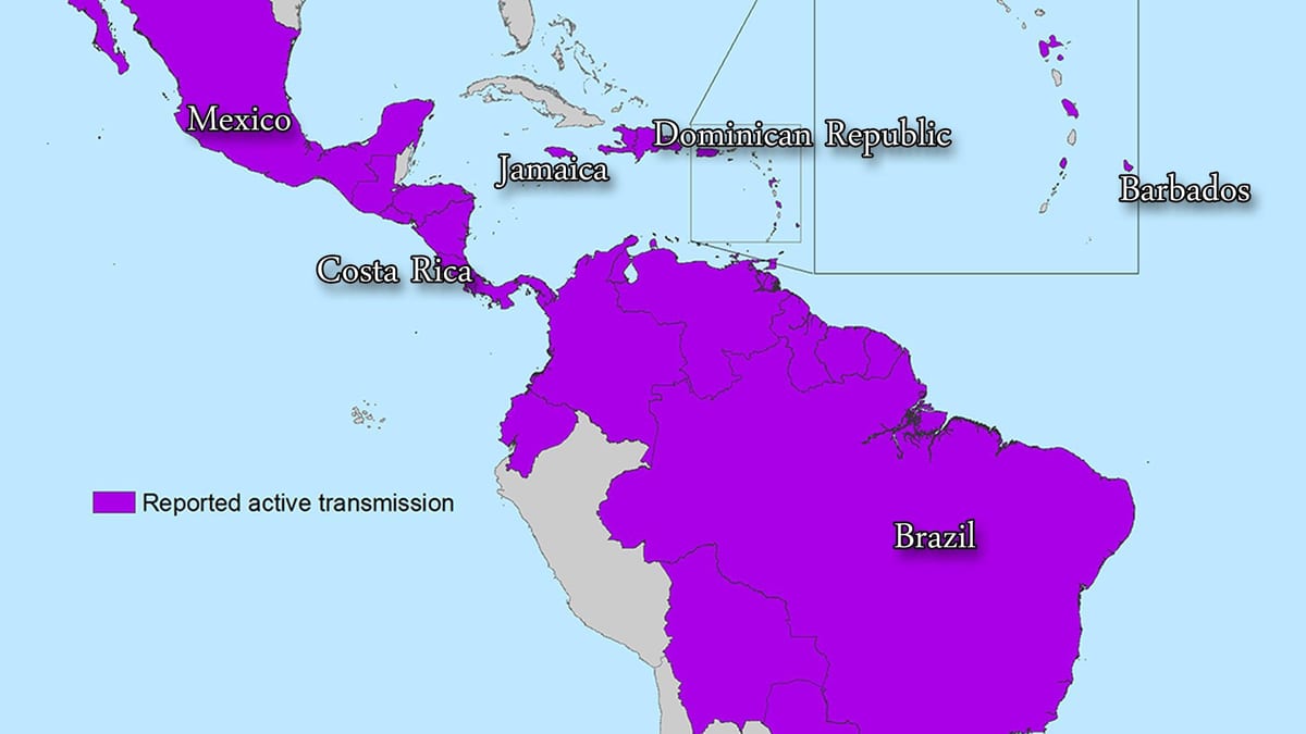 Ramani ya jamaica zika