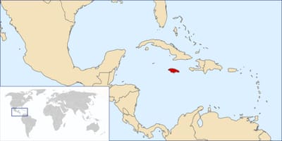 Jamaica nchi katika ramani ya dunia