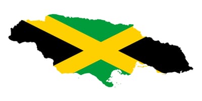 Ramani ya bendera ya jamaica 