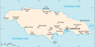Ramani ya eneo jamaica 