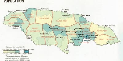 Idadi ya watu ramani ya jamaica
