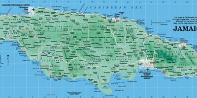 Kijiografia ramani ya jamaica