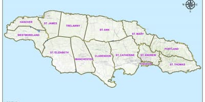 Ramani ya majimbo jamaica
