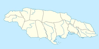 Ramani ya jamaica kuonyesha mito