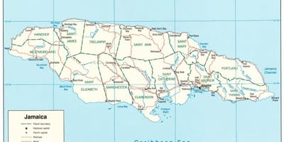 Ramani ya mito katika jamaica