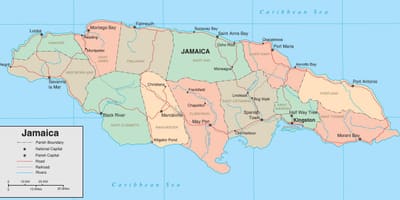 Ramani ya kisiasa jamaica